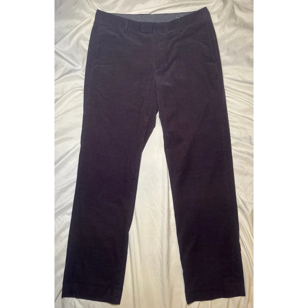 Bonobos Straight Leg Corduroy Pants Mens 30x30 Purple Plum‎ Stretch Trousers